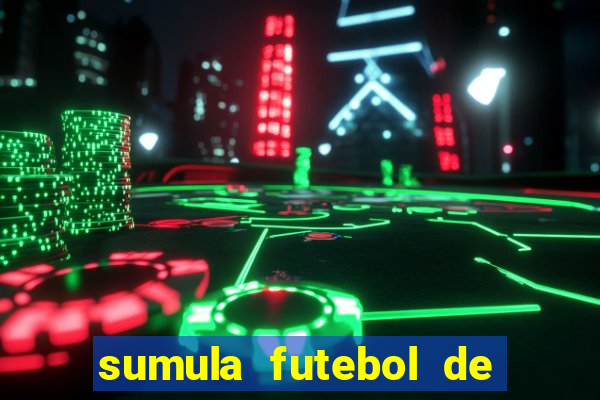 sumula futebol de campo word